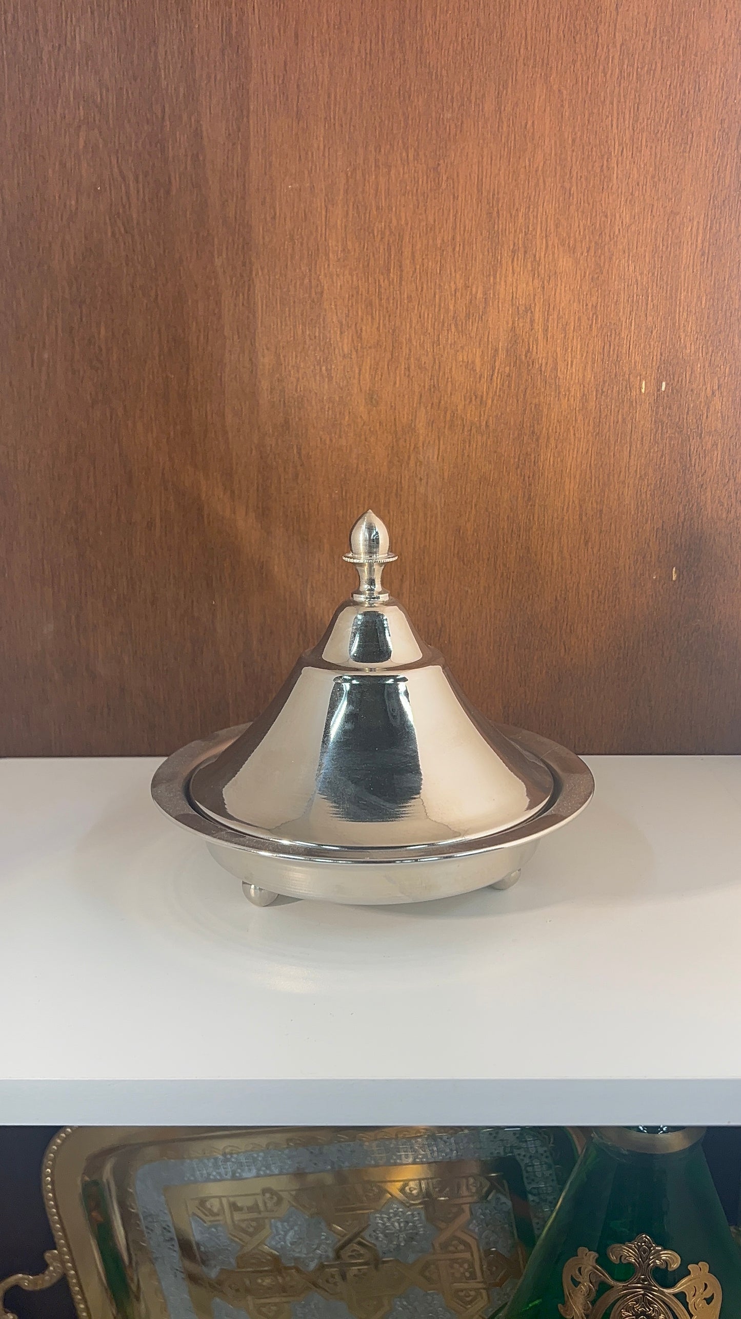 Copper serving tajine