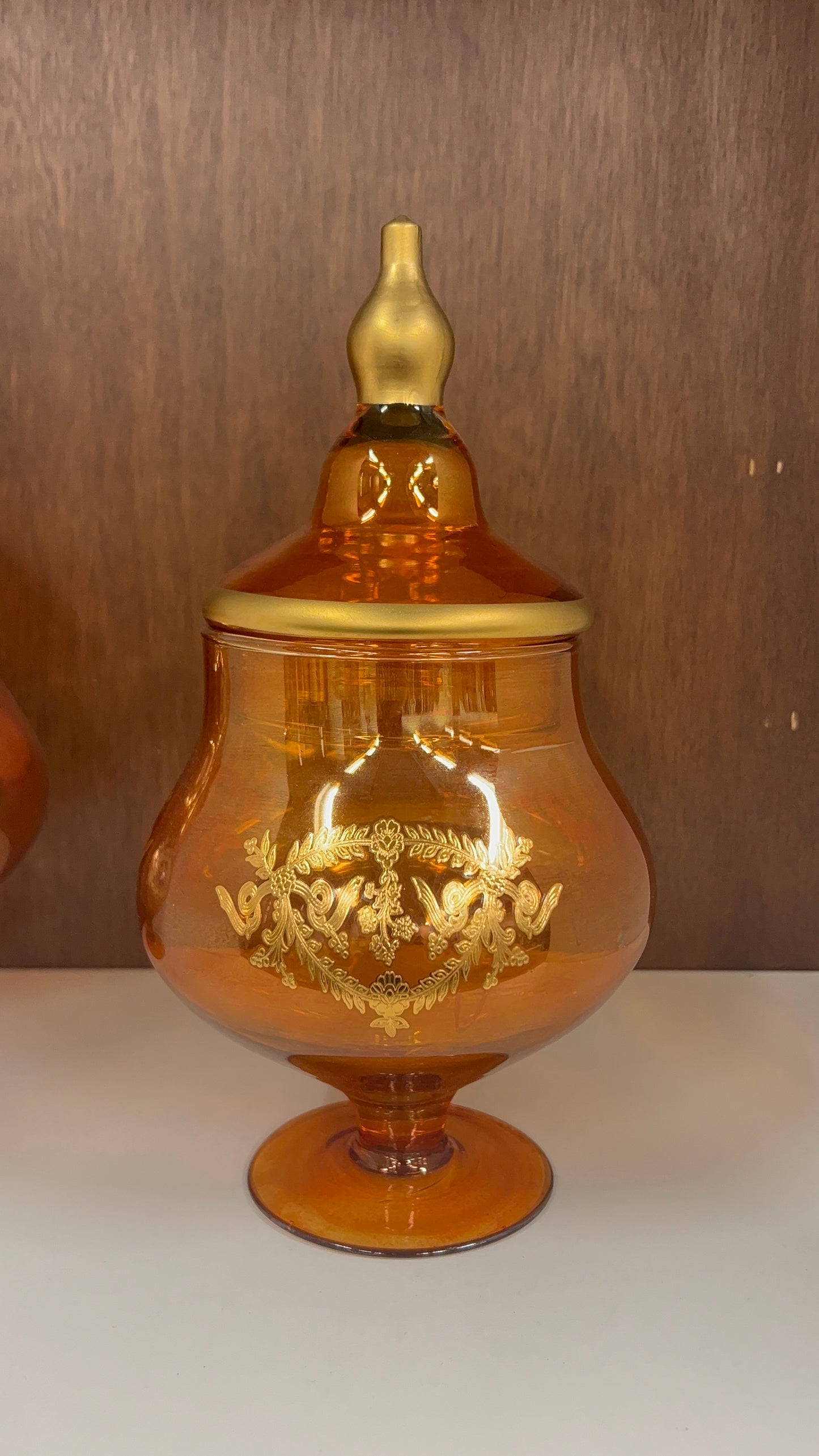 Elegant decorative glass jars