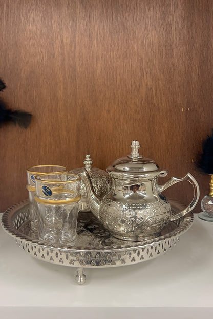 Round Silver-Plated Tray