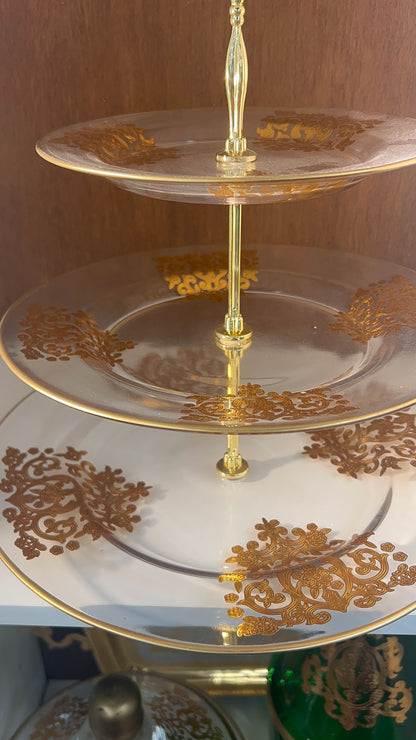 Présentoir en verre à 3 niveaux Amira