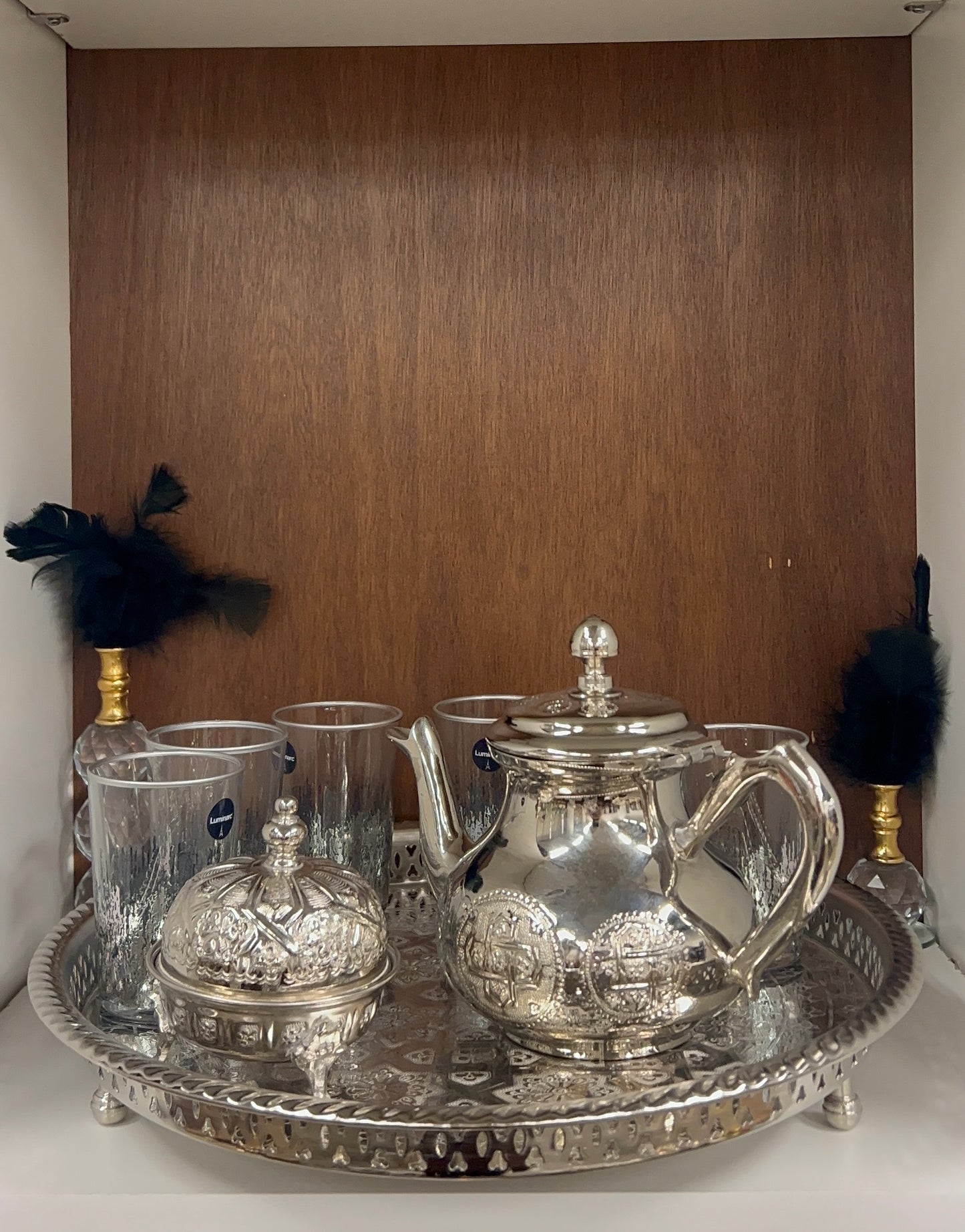 Round Silver-Plated Tray