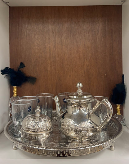 Round Silver-Plated Tray
