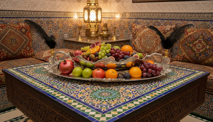 Bol de service décoratif en argent avec plateau