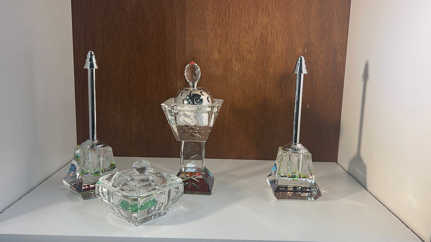 Ensemble Crystal Mabkhara – Collection de brûleurs d'encens de luxe