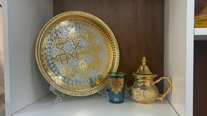 Round Silver-Plated Tray