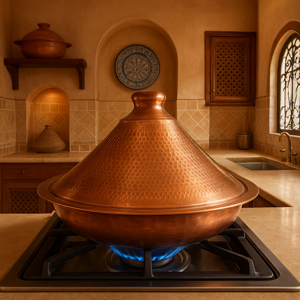 Moroccan Handcrafted Copper Tagine – Authentic Design & Exceptional Flavor