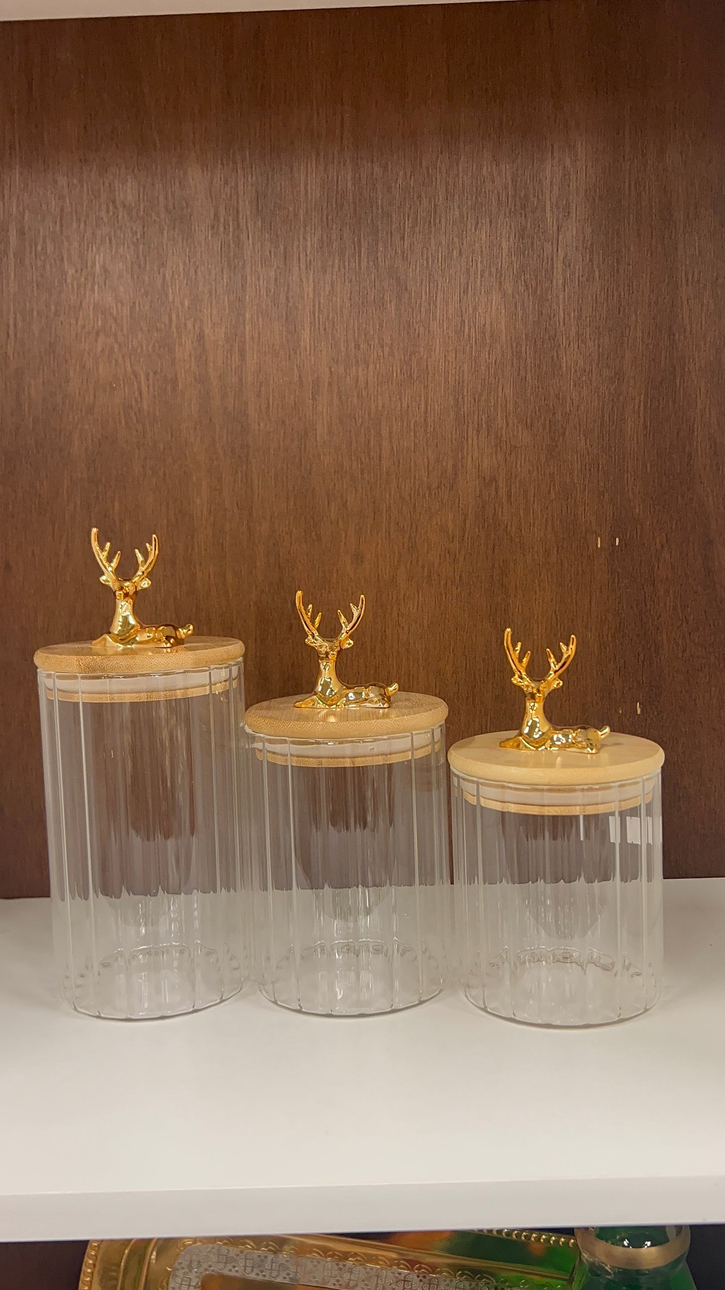 Glass storage jars