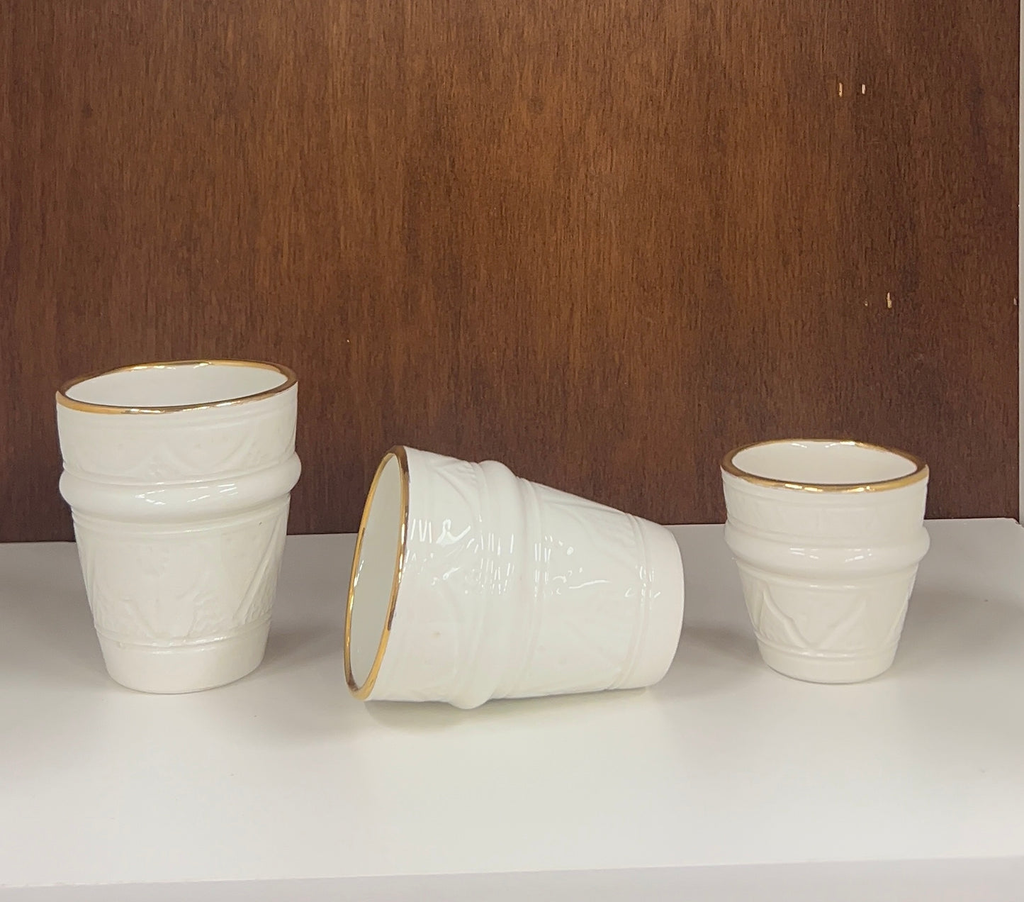 Verres marocains traditionnels en verre avec bordure en or 12 carats – Céramique légère de qualité supérieure