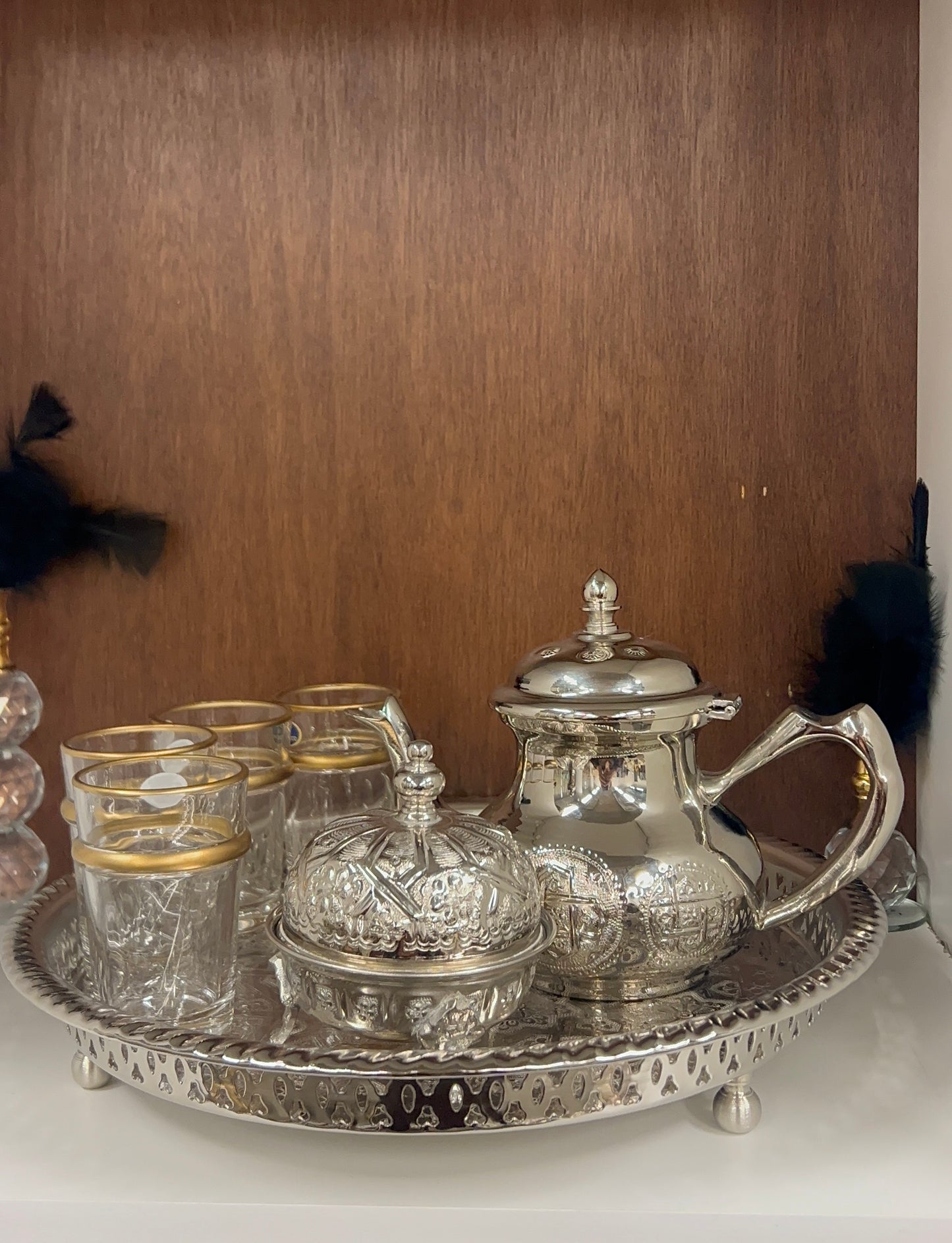 Round Silver-Plated Tray