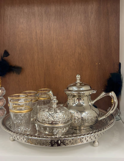 Round Silver-Plated Tray