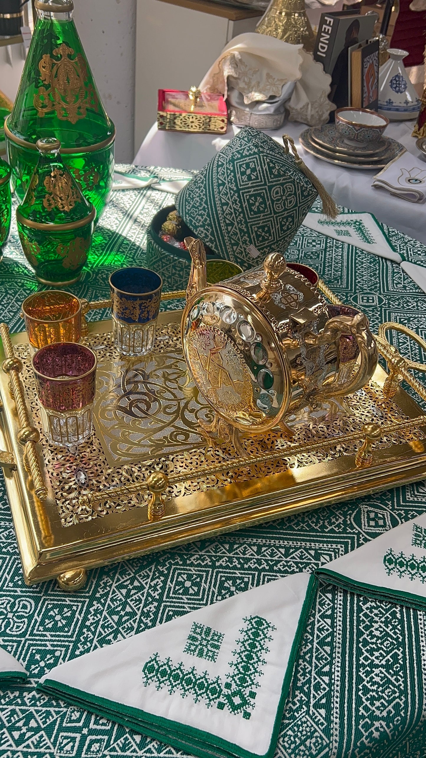 Ensemble de 6 ou 12 verres à thé marocains – Design oriental luxueux