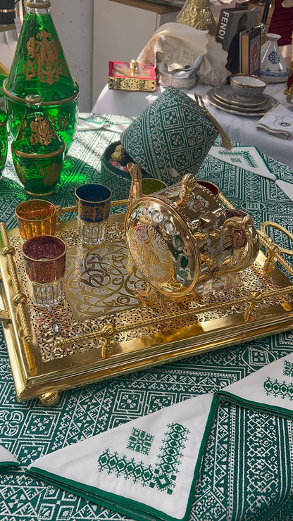 Ensemble de 6 ou 12 verres à thé marocains – Design oriental luxueux
