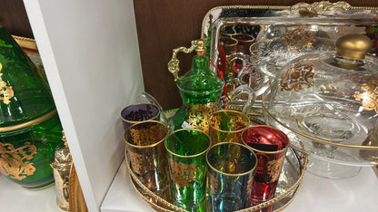 Ensemble de 6 ou 12 verres à thé marocains – Design oriental luxueux