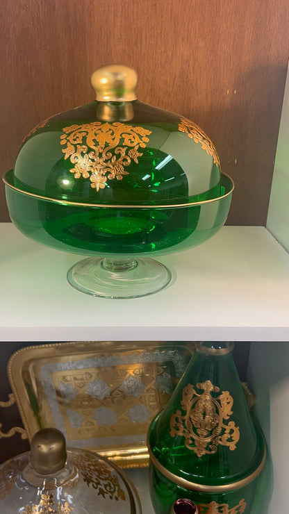 Elegant Glass Cake Stand with Dome Lid