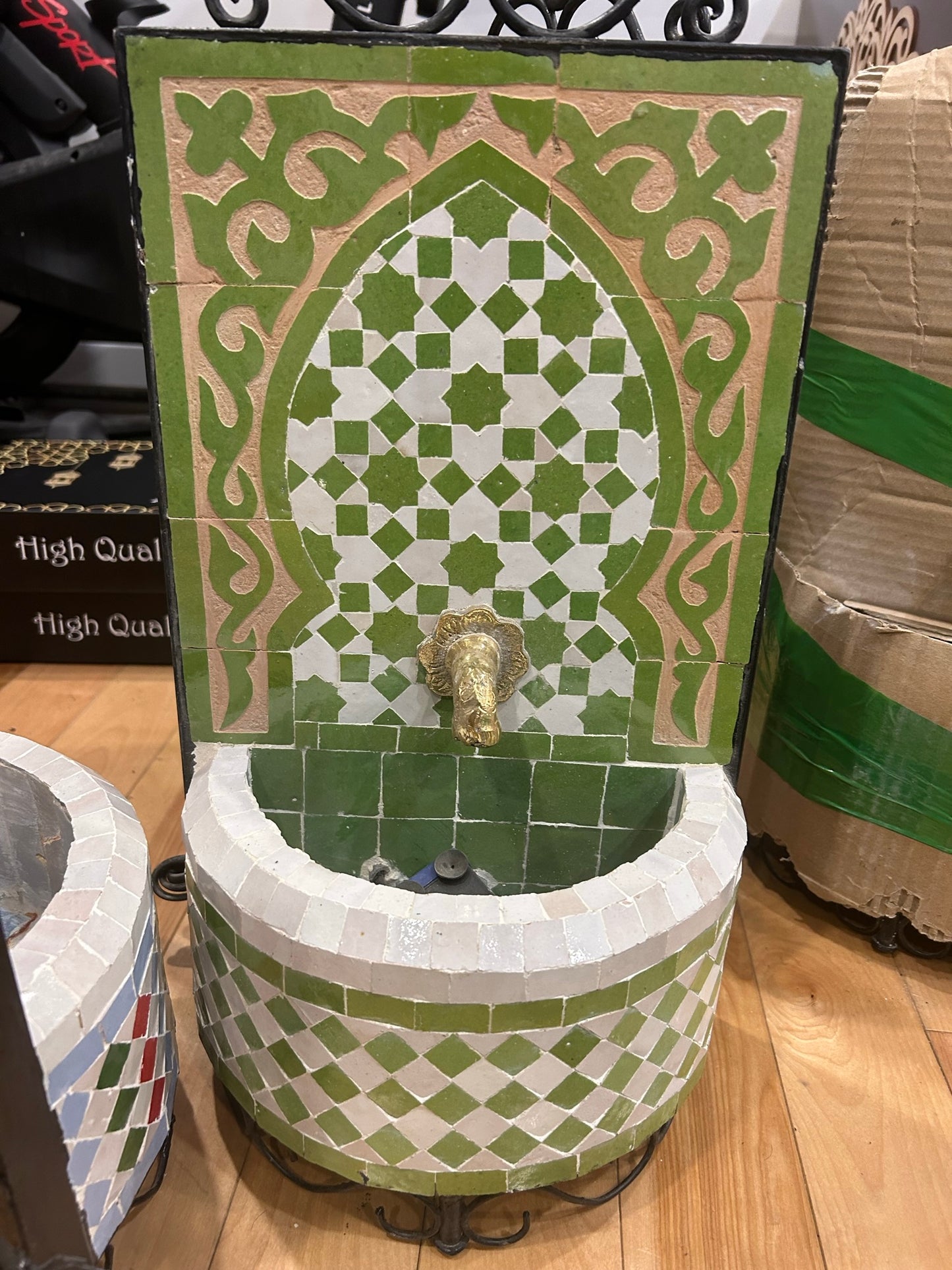 Moroccan Zellige Wall Fountain – 50 × 25 cm
