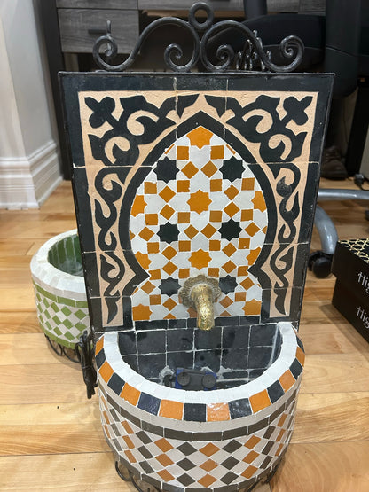 Moroccan Zellige Wall Fountain – 50 × 25 cm